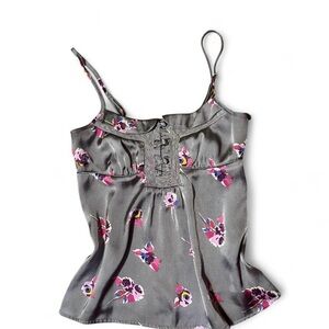 American Eagle Outfitters Floral Babydoll Tank Top